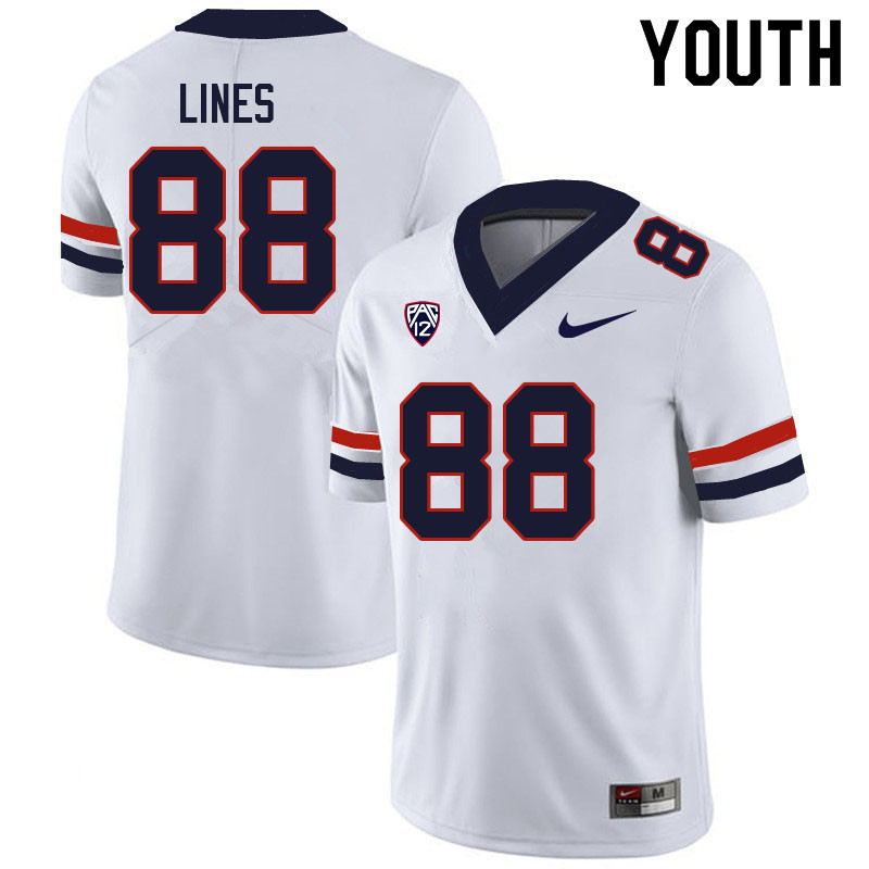 Youth #88 Alex Lines Arizona Wildcats College Football Jerseys Sale-White - Click Image to Close